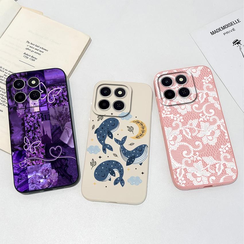 For Honor X6c X6d X5a X5c X6a X7a X8d X9d X8c X7 X8 X6 Phone Case Pretty Flowers Patterns Lightweight Soft Silicone Cover For Honor Protective Housing