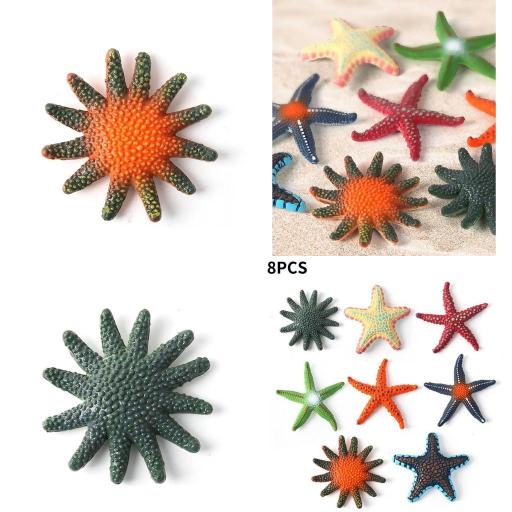 Realistic Marine Life Starfish Models For Children Cognitive Beach Toys Assorted Colors