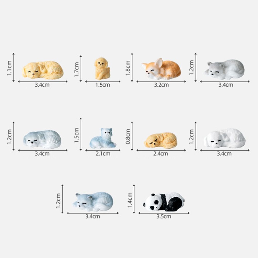 DIY Crafts Cartoon Puppy Statue Cute Mini Animals Figurine New Miniature Dog Figurines