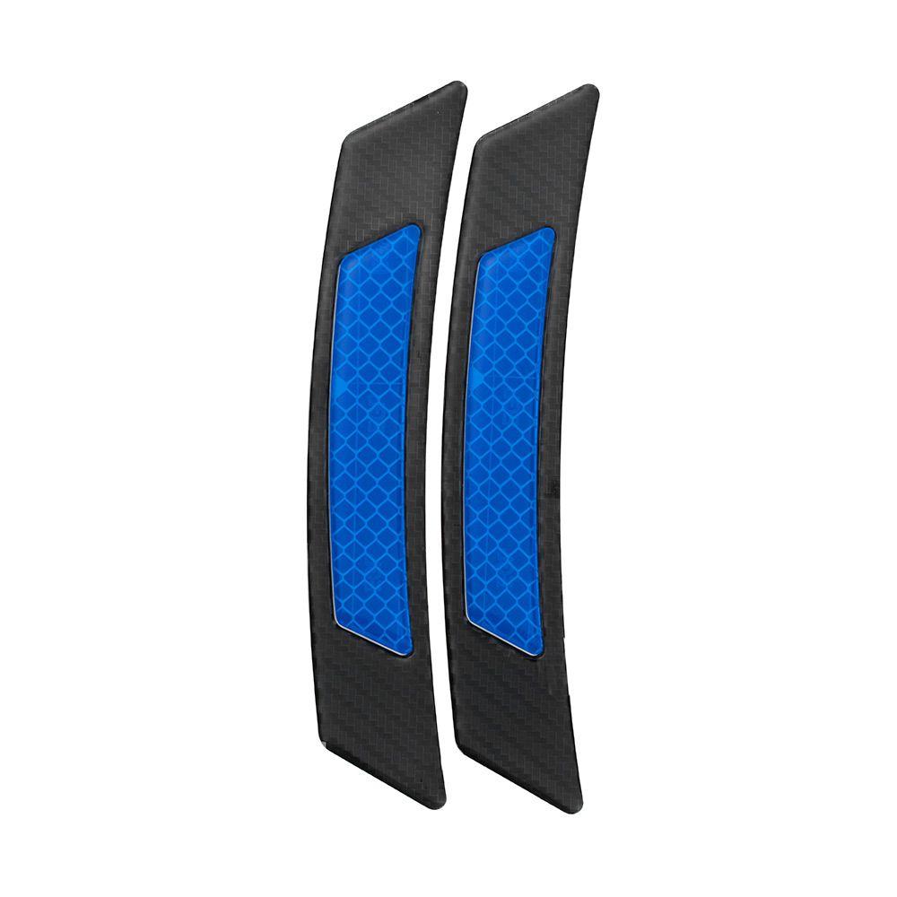 2Pcs Car Wheel Eyebrow Edge Reflective Guard Sticker Carbon Fiber Protection Strip Decoration