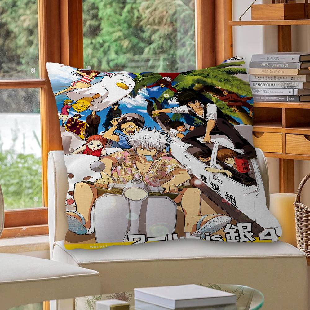 G-GINTAMA Anime Personalized Pillow Cover Kids Bedroom Wild Party Decor Pillowcase kid Birthday shower Gift