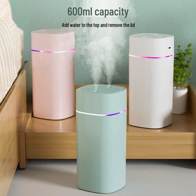 Silent Double-Spray Humidifier & Air Purifier with Large Mist Volume and Aromatherapy