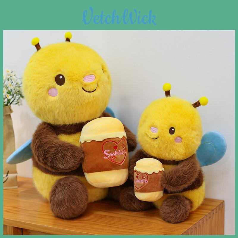 Honeybee Stuffed Animal With Polyester Fiber Filling For Children Bedtime