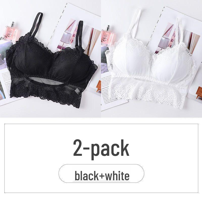 Korean Style Lace Wireless U-Back Camisole Bustier Bra for Women and Students