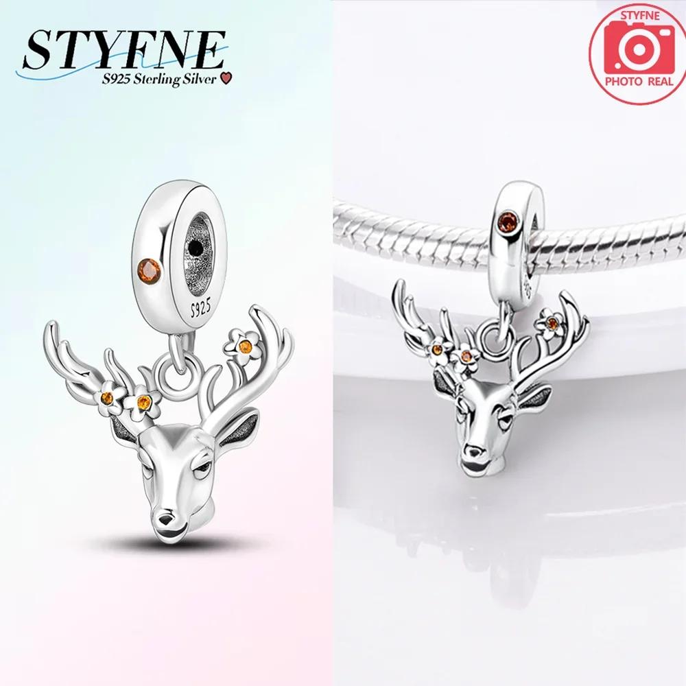 Plumberry Deer Pendant Animal Gold Plated Leopard Squirrel Copper Authentic Bead Compatible With Bracelets Jewellery Diy Womens Gift Accessory