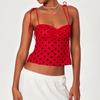 Women's Polka Dot Striped Strapless Tube Top Bra Vest Performance Wear