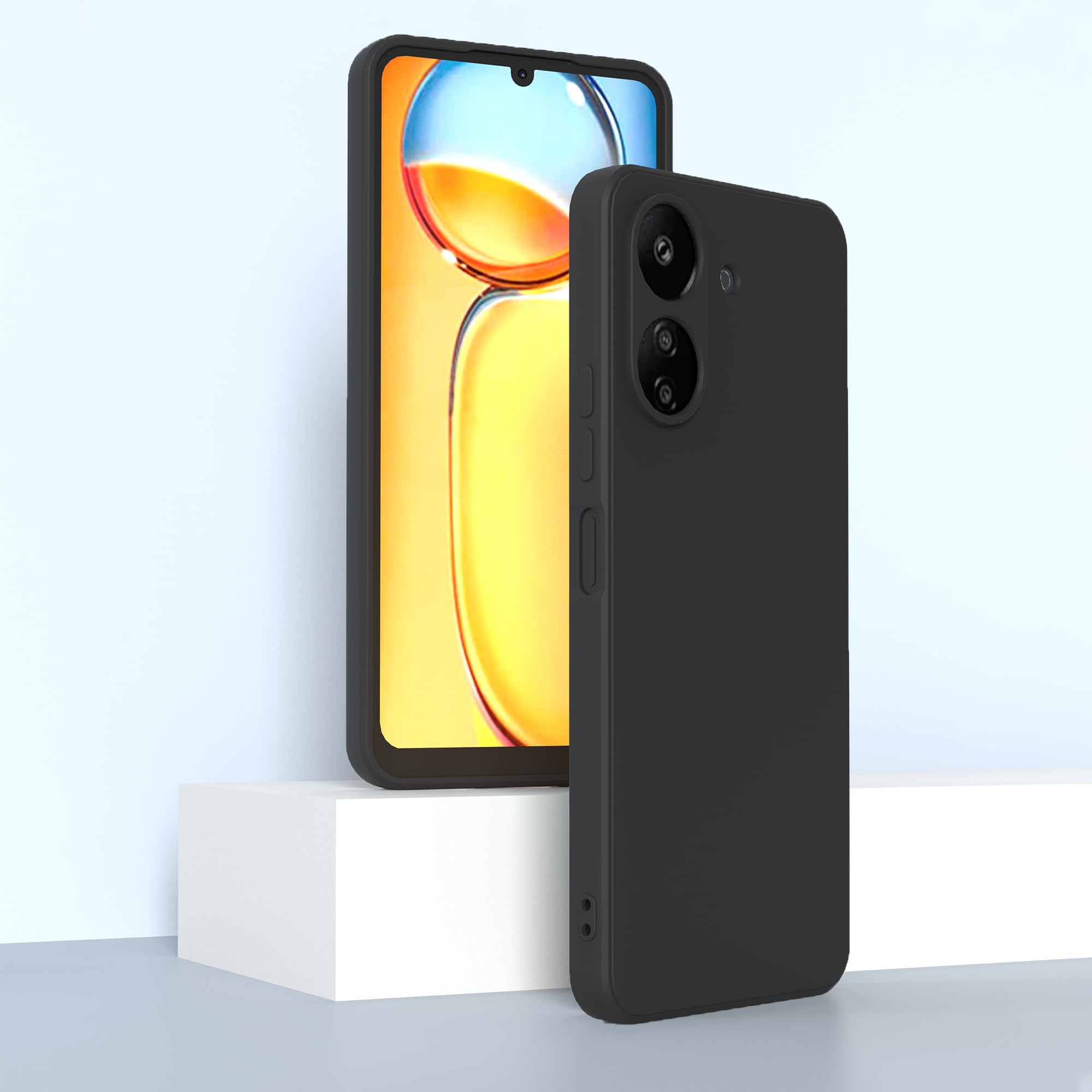 

Чехол для Redmi 14C 13C 10C 12C 9C 9A A5 A3 A2 A4 Poco X7 Pro C75 X5 X6 X3 NFC M7 M6 Pro M5S Redmi Note 14 Pro Plus 13 12 11 10S Мягкий силиконовый чехол Redmi A2 чёрный