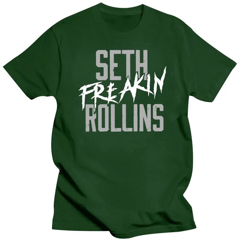 heavyweight Hot Sale vintage Summer Round Collar streetwea Seth Freakin' Rollins Mens Black T-shirt clothing oversized t shirt