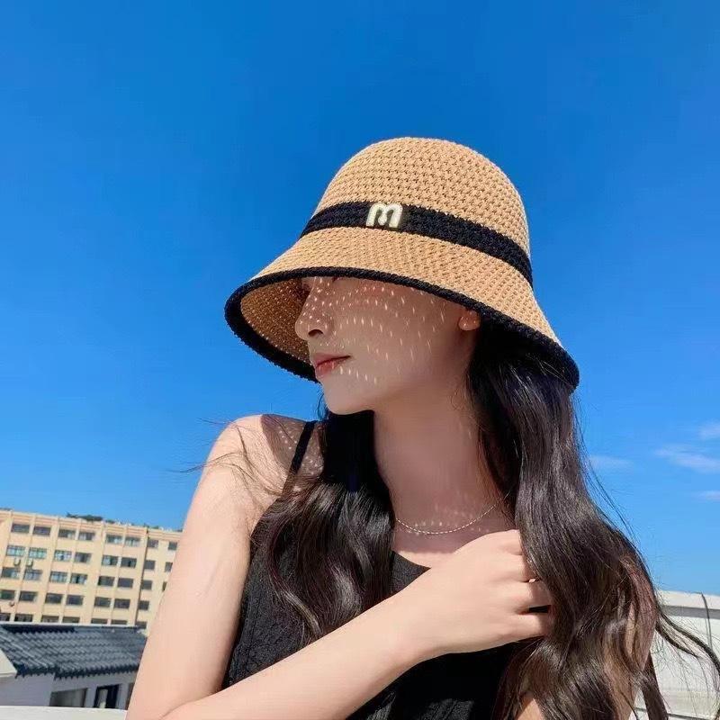 Spring and Summer Fashion Versatile Women's Sunshade Hollow Mesh Outdoor Leisure Milliner Versatile Bucket Hat Basin Hat Sun Hat