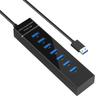 Driver-Free 7-Port USB 3.0 Hub with Individual Switches