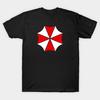 Men Black Print T-shirt Umbrella Corporation Insignia No-Cut Transfer Paper Print Cotton Tshirt