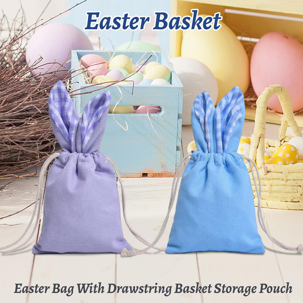Easter Bag With Drawstring Basket Storage Pouch