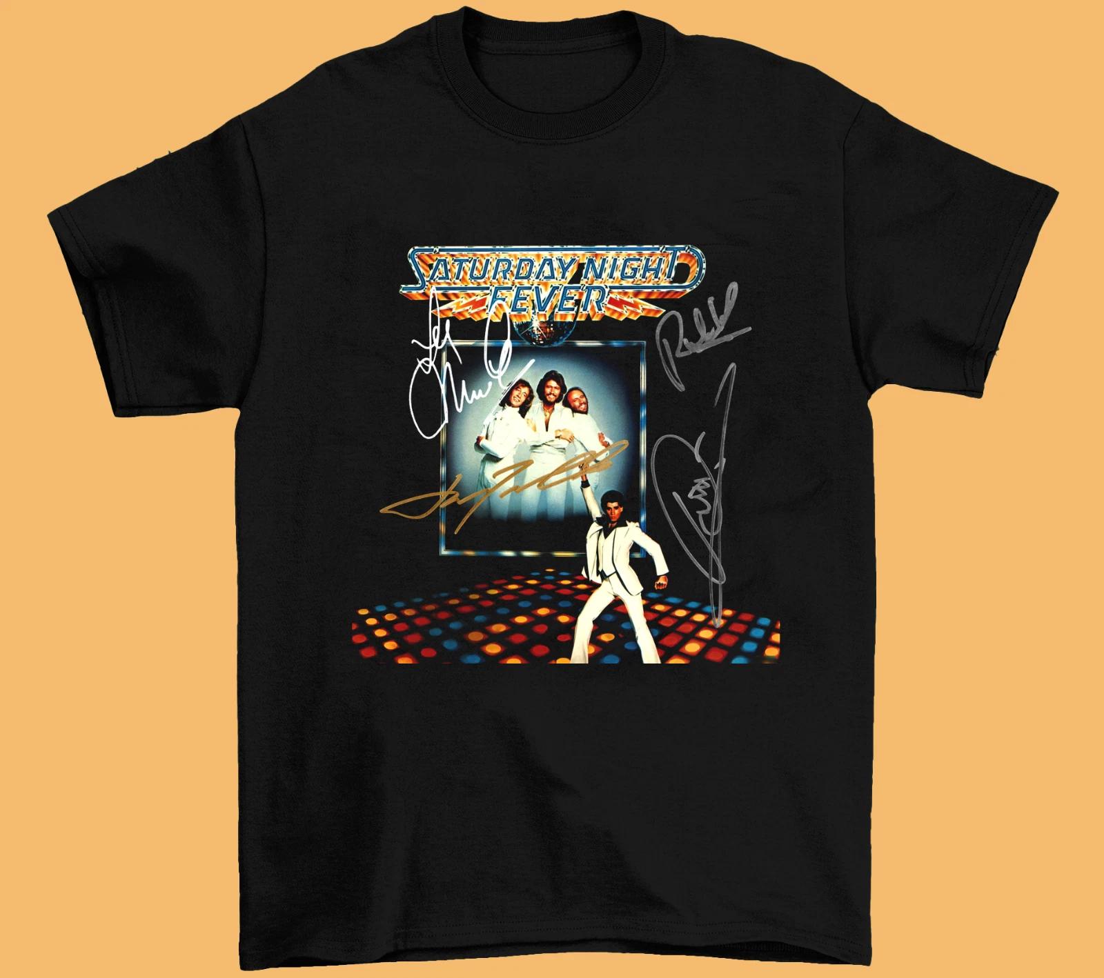 Men s and Women s T-shirts New Bee Gees Saturday Night Fever Black Unisex Unisex Size S-5XL Shirt XXXXL