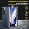 KEYSION with Touch Pen Case for Samsung Galaxy Z Fold 6 5 5G Hard PC Kickstand Phone Cover With Tempered Glass Screen Protector