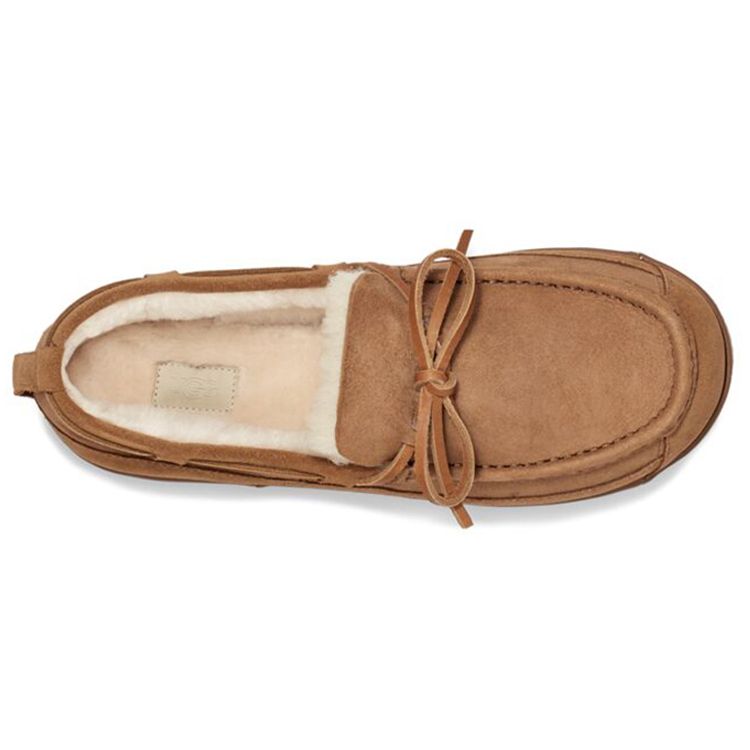 UGG Leather Casual Comfortable Flat Shoes Men Shoes Brown 1120924-CHE