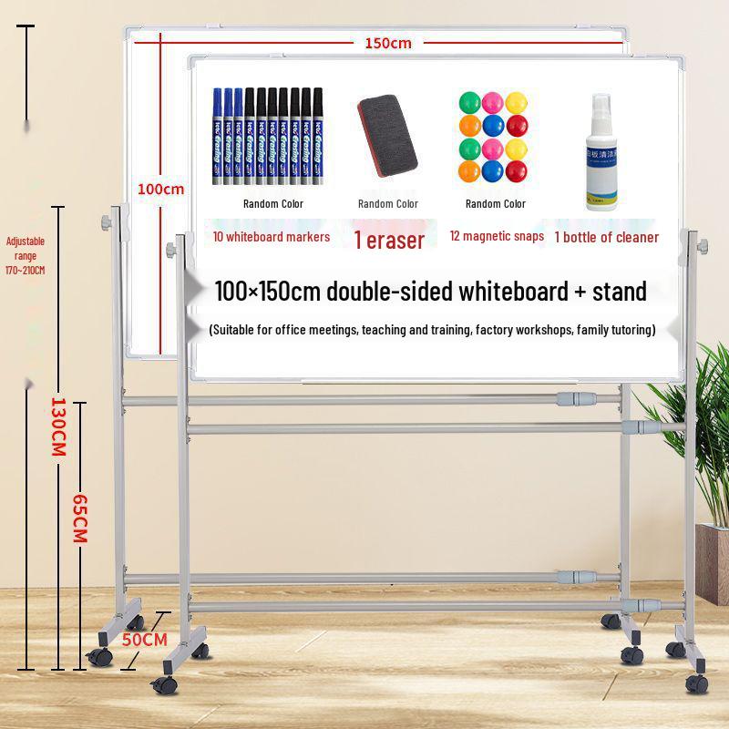 Mobile Magnetic Whiteboard Stand for Office, Meetings, Teaching, and Displays