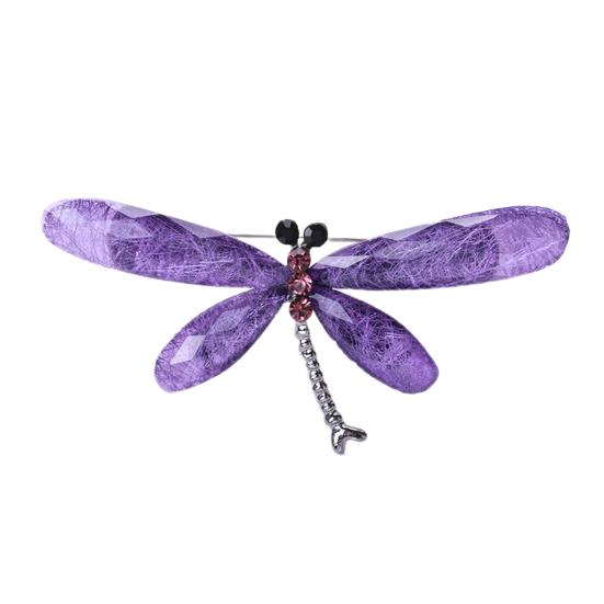 Oslnivý hmyz Brož vážka Kreslená brož z akrylového křišťálu Všestranný kabát Oblečení Doplňky Živůtek