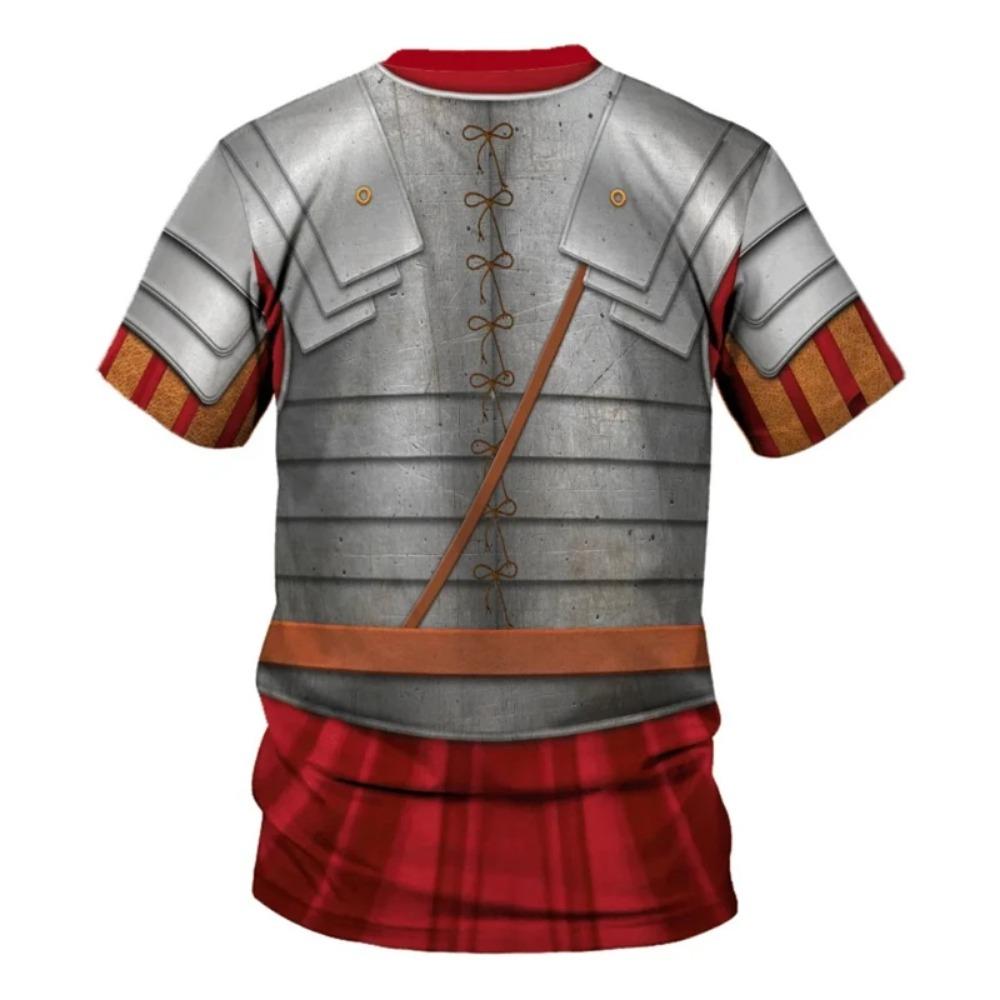 Th Century Heiliges Römisches Reich Ritter Cosplay 3D Grafik T Shirts Für Männer Kleidung Casual Kurzarm Tops Vintage Streetwear T-shirts 6XL