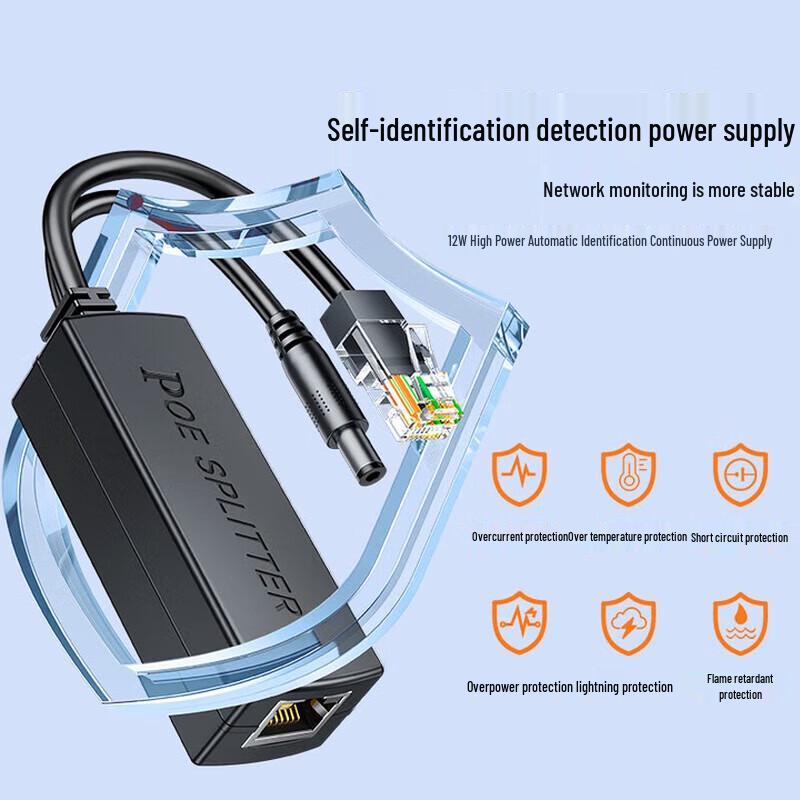 SAMZHE 100M PoE Splitter Module for Surveillance Cameras
