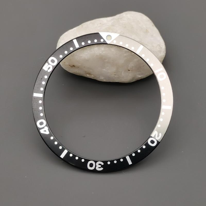 Mod 39mmx32mm Aluminum Bezel Insert Fit for SKX 6105 6309 Turtle Watch Cases NH35 NH36 Case Watch Ring Mod Replace Parts