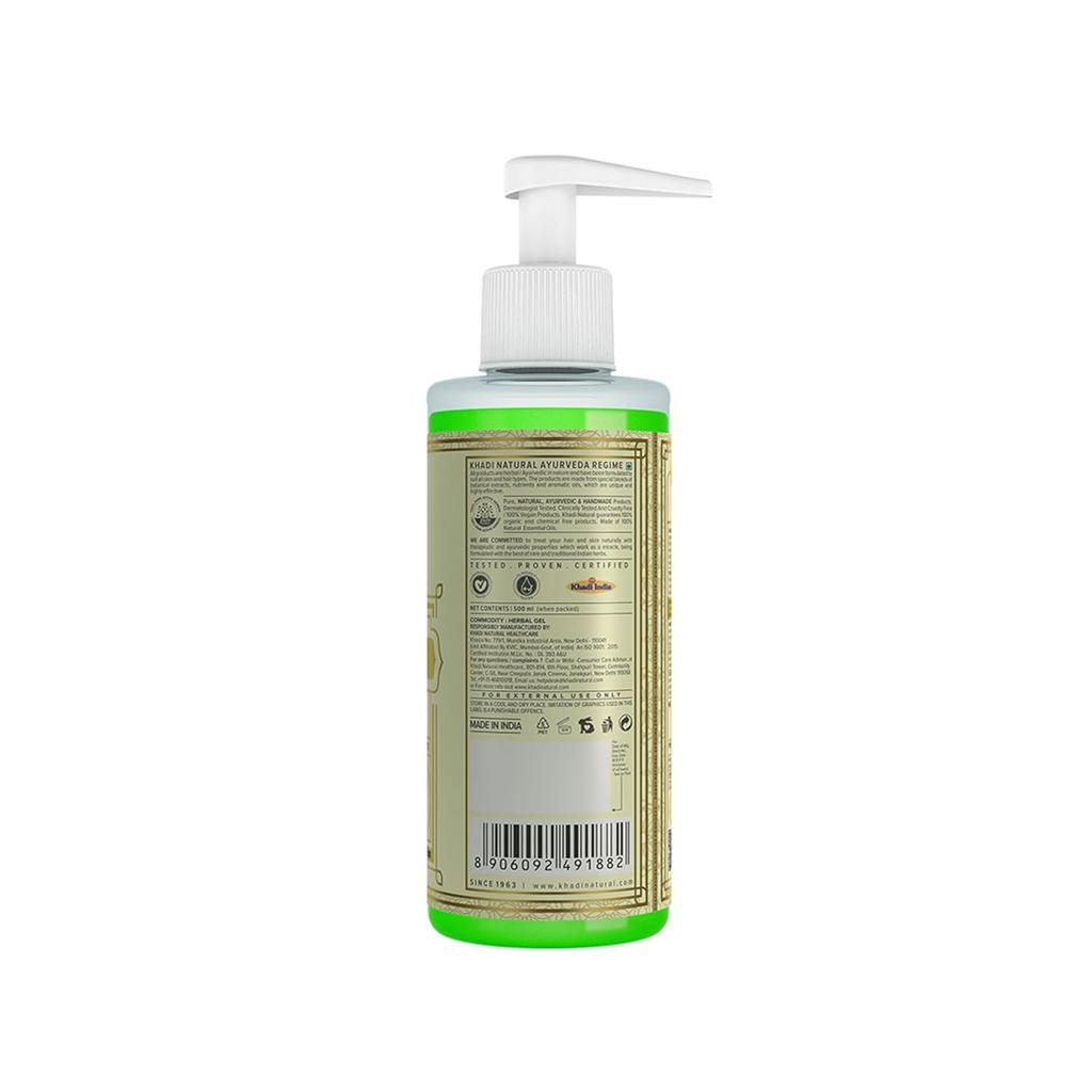 KHADI NATURAL Herbal Aloe Vera Gel 500 Ml With Dispenser Lightweight Non Sticky Daily Face And Body Hydrating Gel