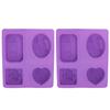 2Pcs Silicone Soap Mold 4Grids DIY HandMade Cupcake Baking Mould HeatResistant