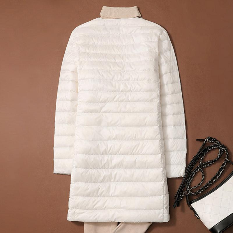 Women Winter Coats Autumn Winter O-Neck Female Thin Duck Down Jackets Portable Windproof Puffer Parkas