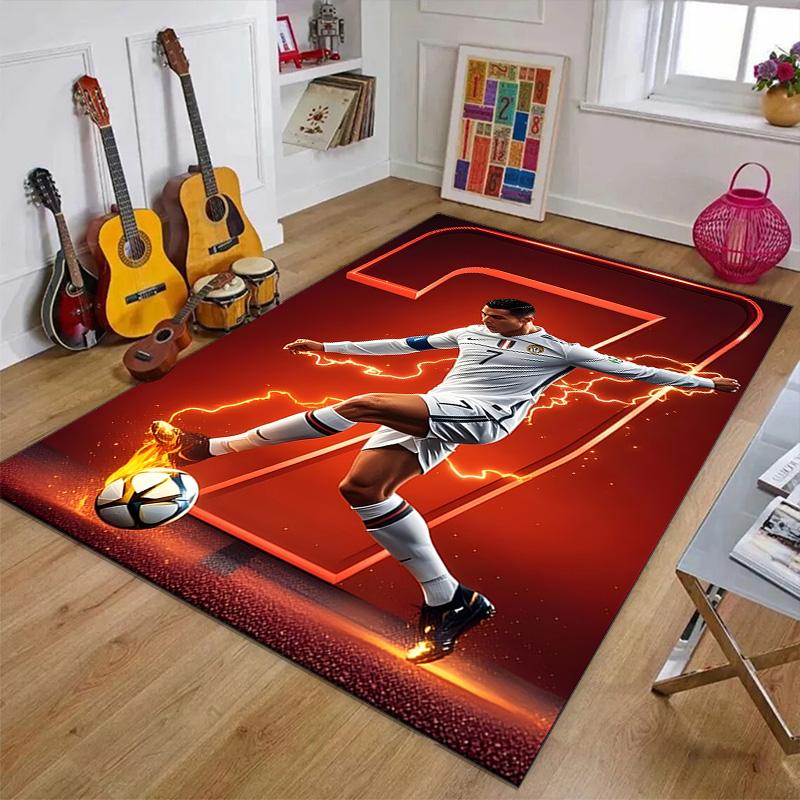 1pc Number 7 Soccer Design Printed Area Rug Carpet for Bedroom Living Room Home Decor Rugs Mat Non Slip Mat Rug for Bedside