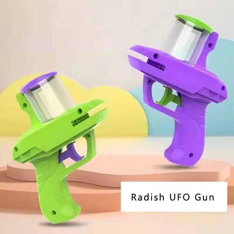 Pet Flying Disc Launcher Toy Durable Chew Resistant Interactive Play Toy With 15 Reusable Foam Discs For Cats Dogs