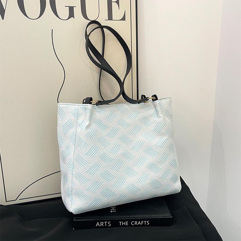 

Stylish Street Trend Large Canvas Tote Bag For Women 2023 Daily Shoulder Bag синій