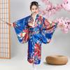 Printed Floral Kids Sakura Girl  Kimono Dress Kids Japanese Style Yukata Bathrobe  Fireworks