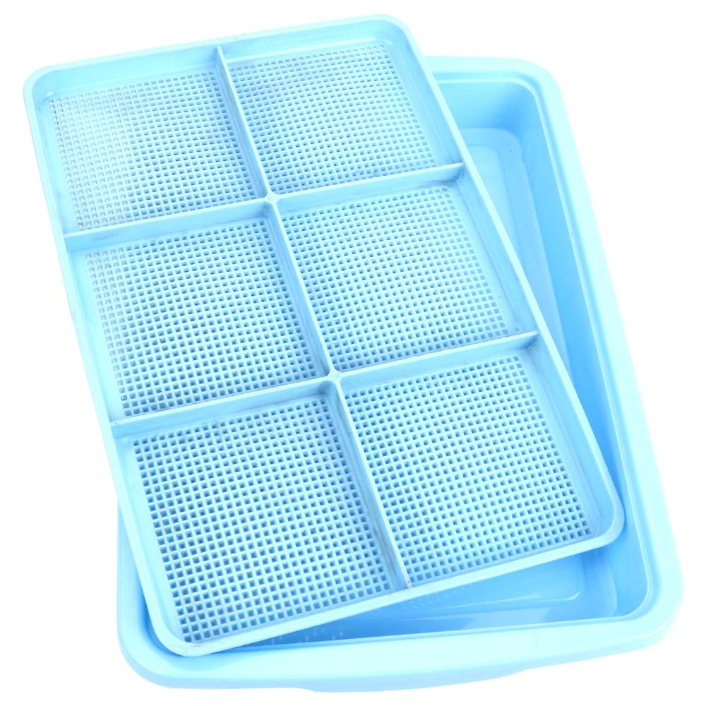 Farfurii de Plantare cu 2 Straturi Plată Cutie pentru Răsaduri de Germeni de Fasole Ghivece pentru Răsaduri Tava Sistem Hidroponic Horticol