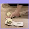 Elegant French Rose Slide Sandals For Women Summer Casual Outdoor Beach Wear