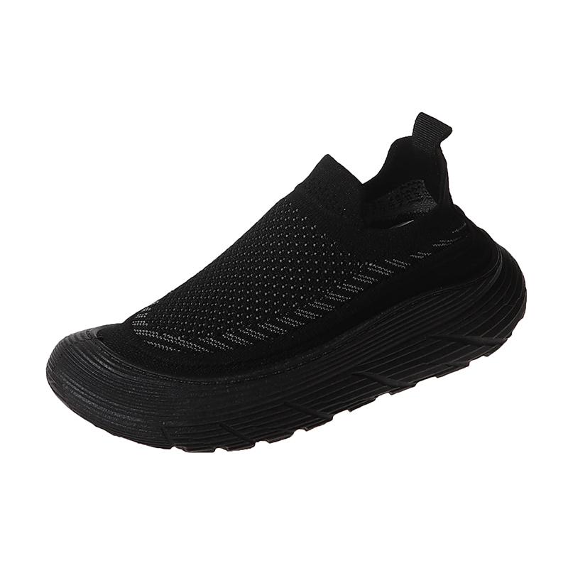 Fashion Mesh Hollow Breathable Women's Flat Shoes 2024 Autumn Trend Outdoor Leisure Comfortable Slip-on Walking Sneakers Zapatilla Mujer