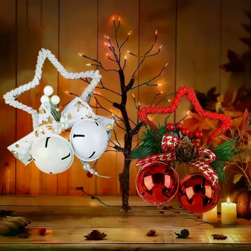 Christmas Pentagram Bell Accessory Pendant, Christmas Tree Ornament For Christmas Party DIY