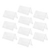 10Pcs Acrylic Place Cards Transparent Name Sign Stand Table Number Holder Wedding Acrylic Sign with Base for Party Home Office