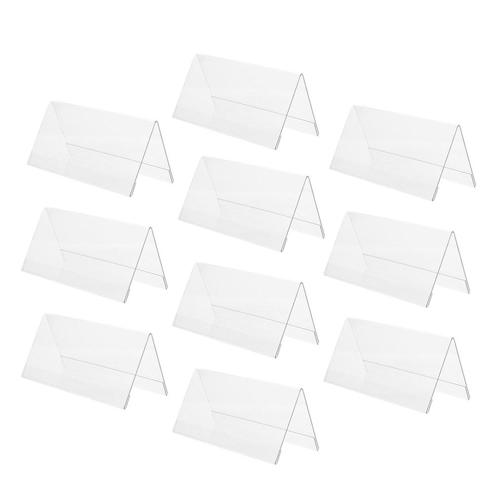10Pcs Acrylic Place Cards Transparent Name Sign Stand Table Number Holder Wedding Acrylic Sign with Base for Party Home Office
