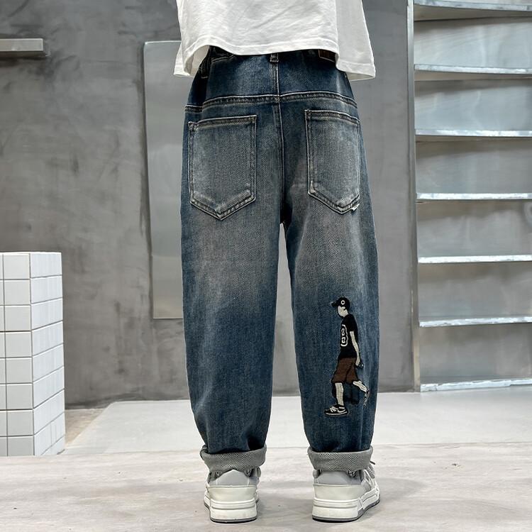 Boys' Denim Pants Spring and Autumn Dad Pant Boys' Children's Jeans Trendy Children's Jeans Loose