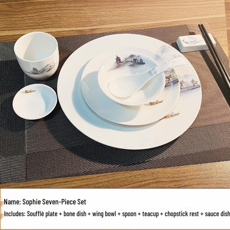 ZHOOYUEHENSHENG Chinese Style Tableware Set