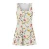 Women's Summer Floral High Waist Bohemian Dress Casual Hawaiian Flowing V Neck Holiday Dress