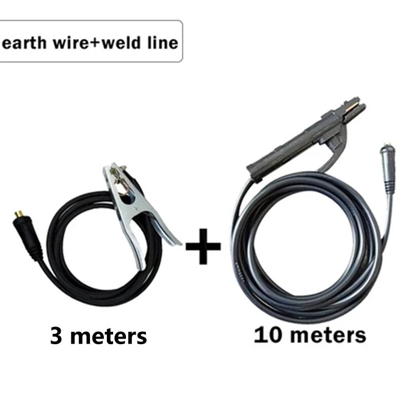 Welding Cable 5/7/10 M + Ground Cable 2/3 M Combo Set With Electrode Holder And Connector Universal Welding Cable Set