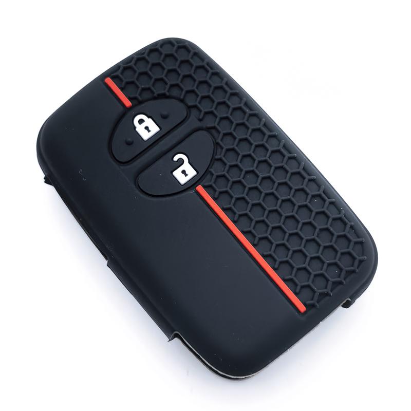 2 Buttons Silicone Remote Key Case Cover Shell Holder For Toyota Rav4 Land Cruiser Camry Highlander Prado Prius Accessories Fob
