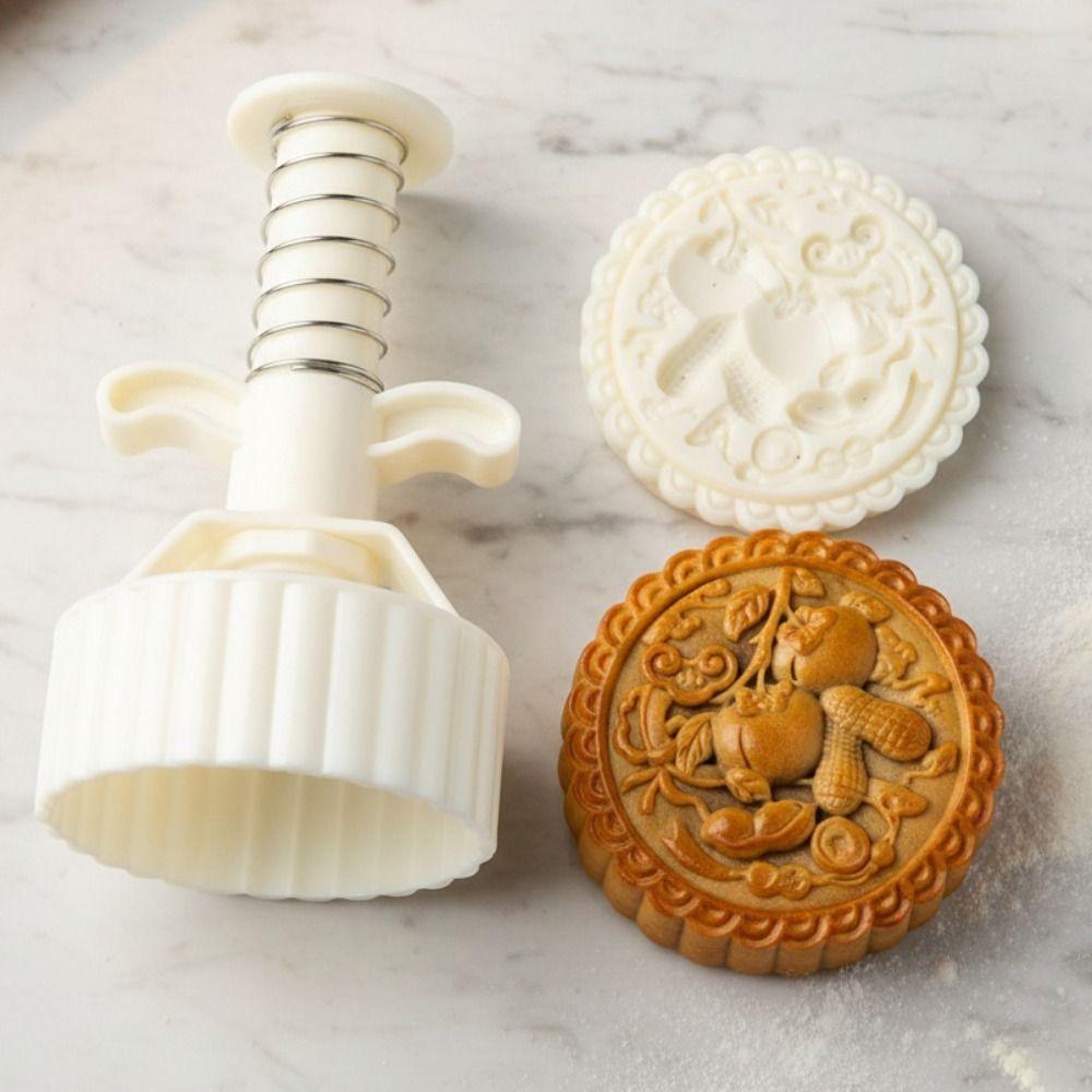 Hand Press Mid-Autumn Festival Moon Cake Mold Pastry Mold Kitchen