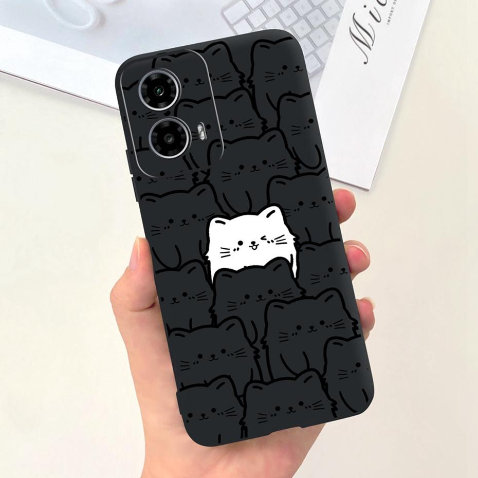 2024 New Fashion Case For Motorola Moto G24 G34 Black Silicon Soft Protective Back Cover For Moto G24 G34 4G 5G Phone Cases
