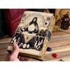 Handmade leather journal Blank Spell grimoire notebook third eye journal Antique Wiccan witch Notebook traveling sketchbook