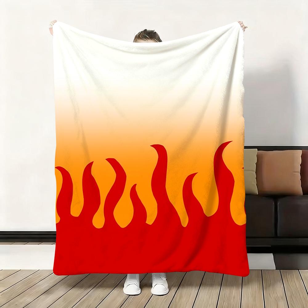 

Japanese Anime Samurai Throw Soft Flannel Blanket Warm Knee Skin-Friendly Throw for Sofa Office Bed Traveling Winter Oversize 75x90cm