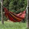 Garden Hammock Polyester Cotton Single Double Hammock Up to 440.9lb Anti Rollover Portable Hammock for Camping Outdoor