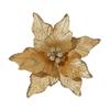Large Poinsettia Glitter Flower 26cm Xmas Tree Decorations New Fake Flowers  Christmas Decoration