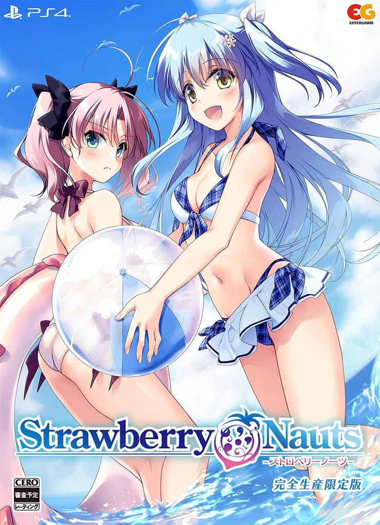 Strawberry Nauts Limited Edition PS4 bonus Motomiya Mitsuki original B2 size Mikamoto Suzume swimsuit acrylic and original - (Includes items
