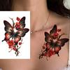 1 Sheet Sexy Butterfly Plum Rose Temporary Tattoos For Women Girls Watercolor Fake Flower Tattoo Sleeve Waterproof Decoration